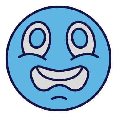 emoji yüzü için doldurulmuş renk özet simgesi.