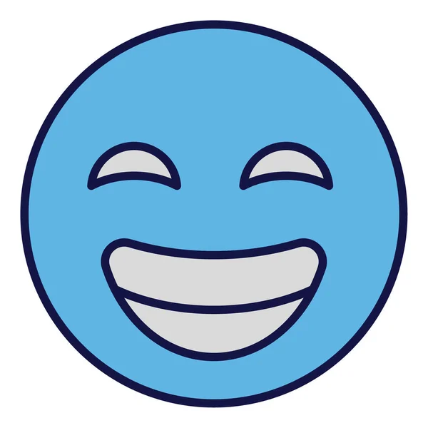 Vyplněná Ikona Barevného Obrysu Pro Emoji Face — Stockový vektor