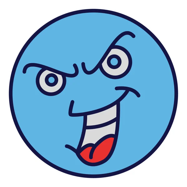 Gefüllte Umrisse Für Emoji Gesicht — Stockvektor