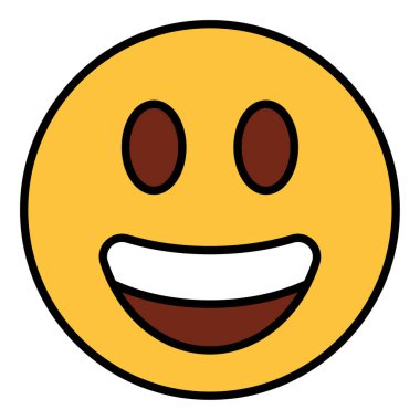 emoji yüzü için doldurulmuş renk özet simgesi.