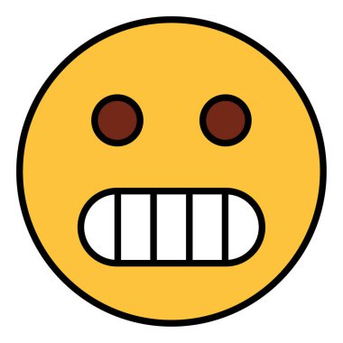 emoji yüzü için doldurulmuş renk özet simgesi.