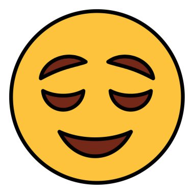 emoji yüzü için doldurulmuş renk özet simgesi.