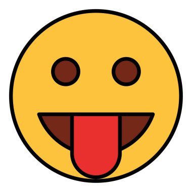 emoji yüzü için doldurulmuş renk özet simgesi.