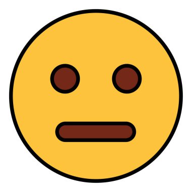 emoji yüzü için doldurulmuş renk özet simgesi.