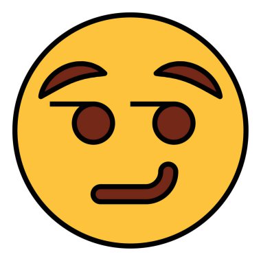 emoji yüzü için doldurulmuş renk özet simgesi.