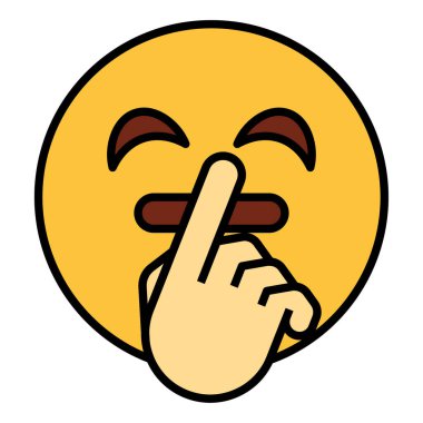 emoji yüzü için doldurulmuş renk özet simgesi.