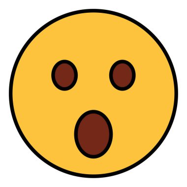 emoji yüzü için doldurulmuş renk özet simgesi.