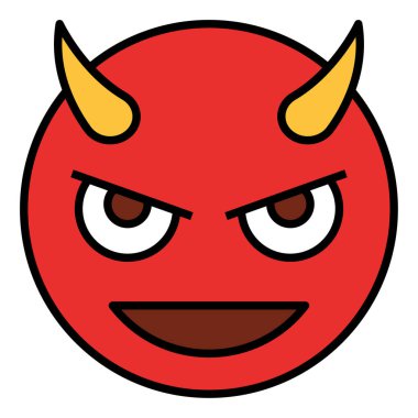 emoji yüzü için doldurulmuş renk özet simgesi.