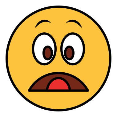 emoji yüzü için doldurulmuş renk özet simgesi.