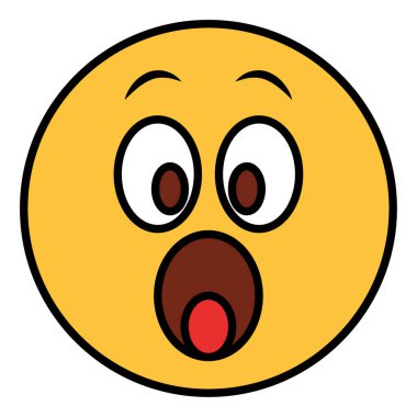 emoji yüzü için doldurulmuş renk özet simgesi.