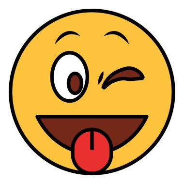 emoji yüzü için doldurulmuş renk özet simgesi.