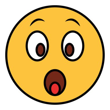 emoji yüzü için doldurulmuş renk özet simgesi.