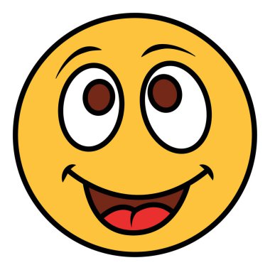 emoji yüzü için doldurulmuş renk özet simgesi.
