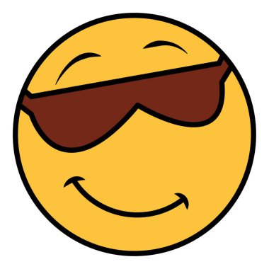 emoji yüzü için doldurulmuş renk özet simgesi.
