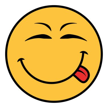 emoji yüzü için doldurulmuş renk özet simgesi.