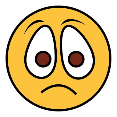 emoji yüzü için doldurulmuş renk özet simgesi.