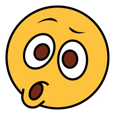 emoji yüzü için doldurulmuş renk özet simgesi.