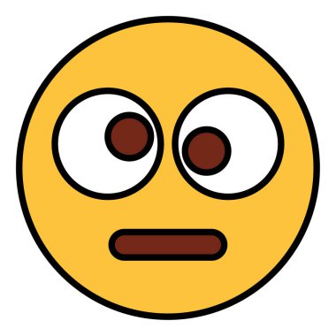 emoji yüzü için doldurulmuş renk özet simgesi.