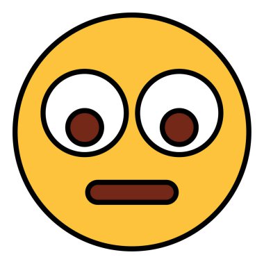 emoji yüzü için doldurulmuş renk özet simgesi.