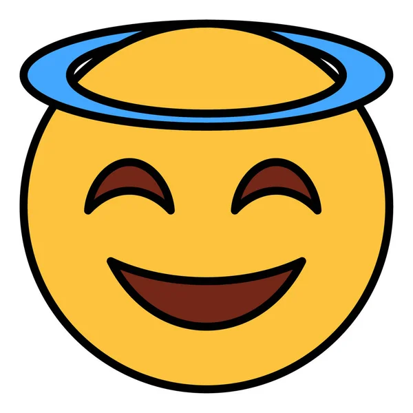 Icono Contorno Color Relleno Para Cara Emoji — Vector de stock