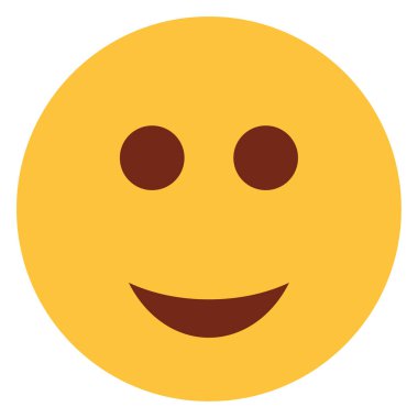 Emoji yüzü için düz renk simgesi.