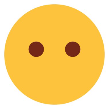 Emoji yüzü için düz renk simgesi.