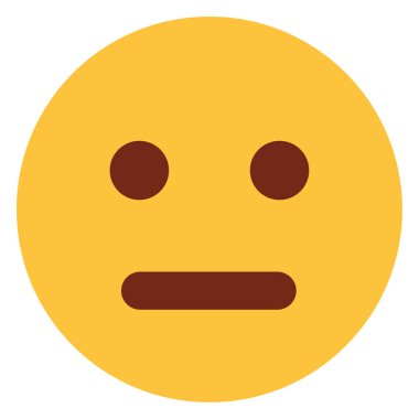 Emoji yüzü için düz renk simgesi.