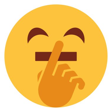 Emoji yüzü için düz renk simgesi.