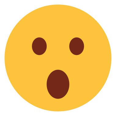 Emoji yüzü için düz renk simgesi.