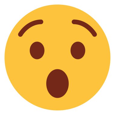 Emoji yüzü için düz renk simgesi.