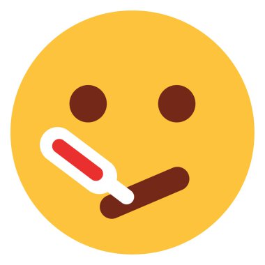 Emoji yüzü için düz renk simgesi.