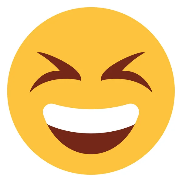 Lapos Színű Ikon Emoji Arc — Stock Vector