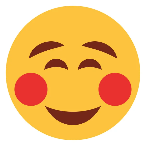 Επίπεδο Εικονίδιο Χρώματος Για Πρόσωπο Emoji — Διανυσματικό Αρχείο