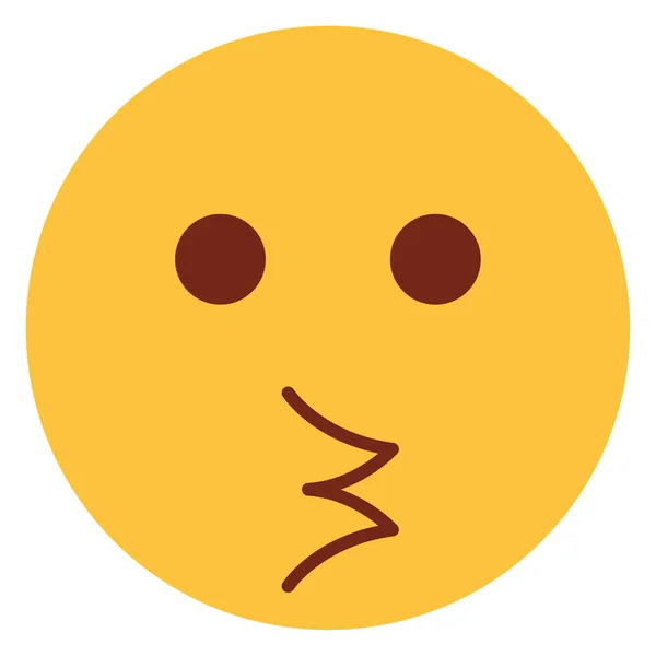 Icône Couleur Plate Pour Visage Emoji — Image vectorielle