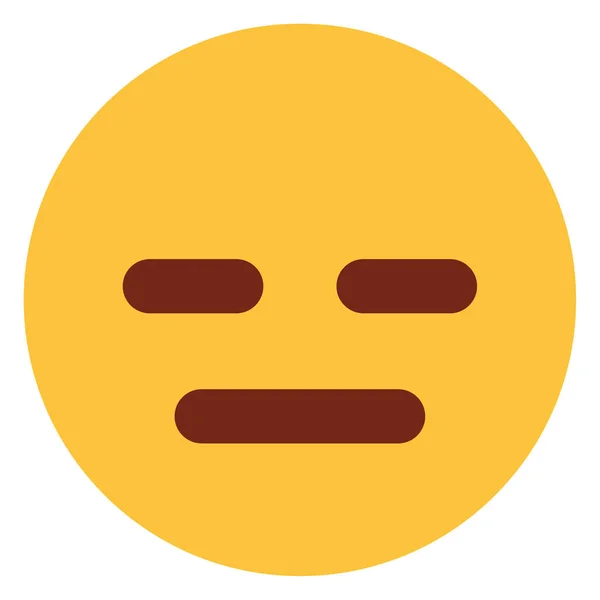 Icono Color Plano Para Cara Emoji — Vector de stock