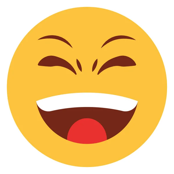 Icona Colori Piatta Viso Emoji — Vettoriale Stock