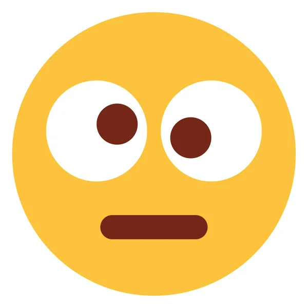 Flat Color Icon Emoji Face — Stock Vector