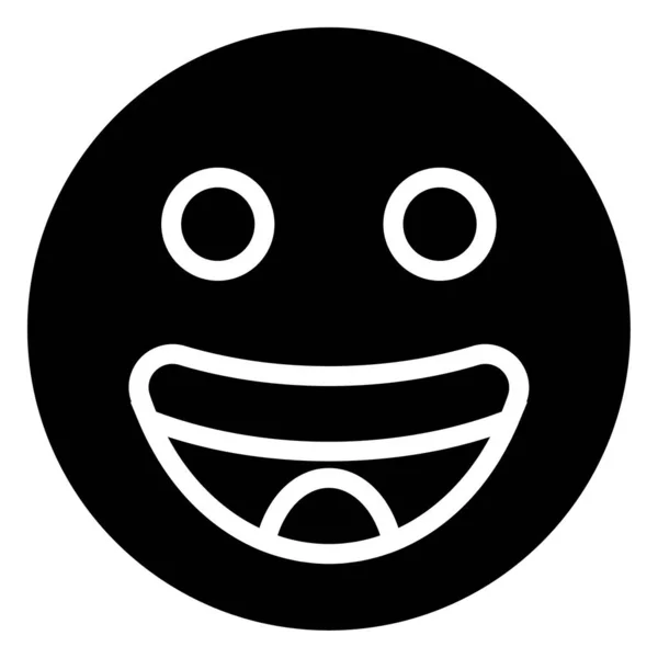 Glyph Icoon Voor Emoji Gezicht — Stockvector