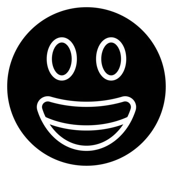 Ikona Glyfa Pro Emoji Face — Stockový vektor