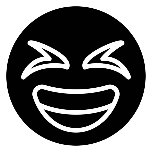 Glyphe Icône Pour Visage Emoji — Image vectorielle