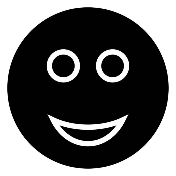 Ícone Glifo Para Emoji Face —  Vetores de Stock