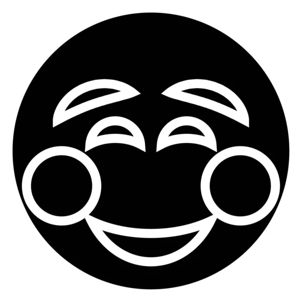 Ikona Glyfa Pro Emoji Face — Stockový vektor