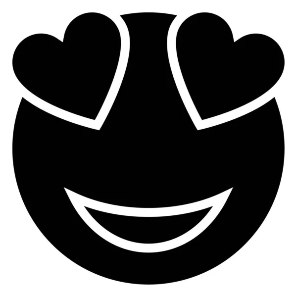 Εικονίδιο Glyph Για Φατσούλα Emoji — Διανυσματικό Αρχείο