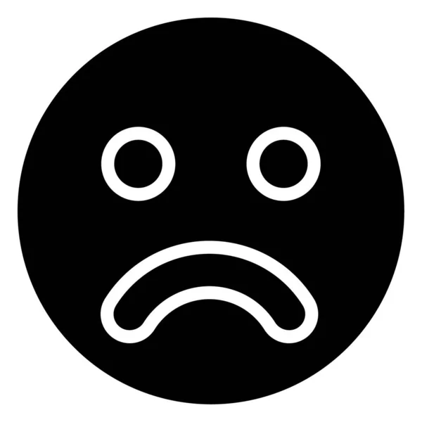 Ícone Glifo Para Emoji Face — Vetor de Stock