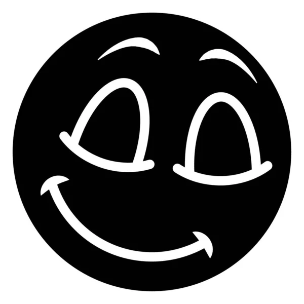 Icono Glifo Para Cara Emoji — Archivo Imágenes Vectoriales