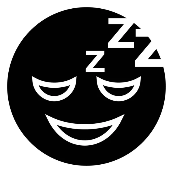 Ícone Glifo Para Emoji Face — Vetor de Stock
