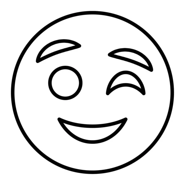 Outline Icon Emoji Face — Stock Vector