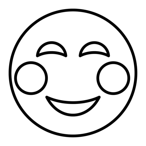 Ícone Esboço Para Emoji Face — Vetor de Stock