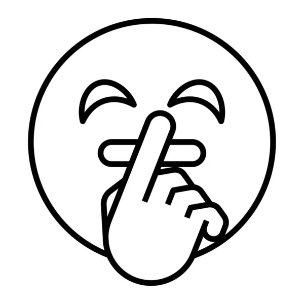 Icona Contorno Viso Emoji — Vettoriale Stock