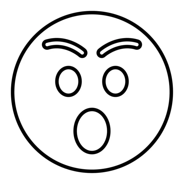 Disposition Ikon För Emoji Ansikte — Stock vektor